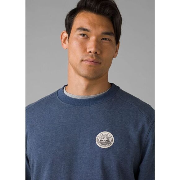 PrAna Patch Pullover Crew in Prana Denim Heather Size L - Picture 3 of 12